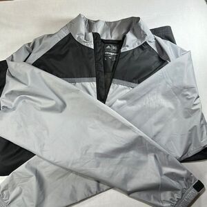 Adidas Climaproof lightweight full zip jacket gray‎ and black, golf, outdoors